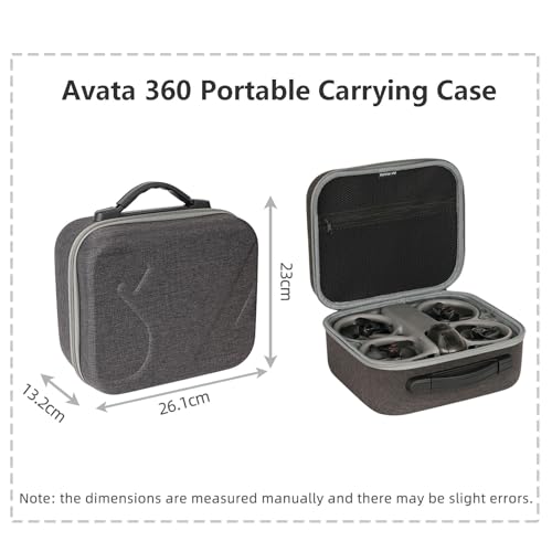 Carrying Case for DJI Avata 360 Accessories, Portable Storage Bag Protective Travel Case for DJI Avata 360 Drone and RC 2 Remote Controller