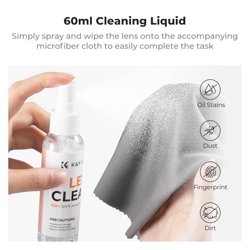 K&F CONCEPT 25 in 1 Camera Pro Cleaning Kit, APS-C Lens and Sensor Cleaner - size: 16mm