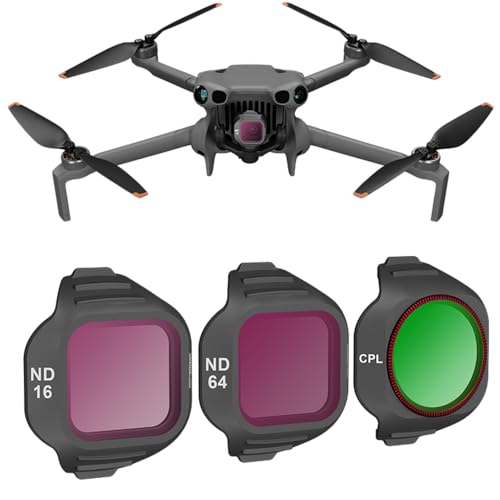 Coyktonty Filter/Lens Filter Set for DJI Mini 5 Pro,Optical Glass High Light Transmittance Multi-Layer Coating Waterproof Scratch-Resistant and dust-Proof (CPL+ND16+ND64) - color: CPL+ND16+ND64