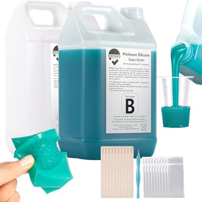 BBDINO Platinum Liquid Silicone Mold Making Kit 8A Jade Green 2 Gallons - color: 282 Oz Jade Green