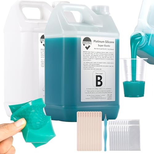 BBDINO Platinum Liquid Silicone Mold Making Kit 8A Jade Green 2 Gallons - color: 282 Oz Jade Green