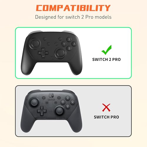Soft Switch 2 Pro Controller Case, Anti-Slip Silicone Cover Skin Compatible with Nintendo Switch 2 Pro Controller 2025, Ergonomic Comfort Grip Design Shell Protector - Blue - color: Blue