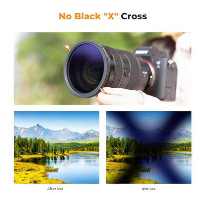 K&F CONCEPT 58mm Variable ND2-32 (1-5 Stops) & Polarizing Lens Filter in 1 - size: 58mm
