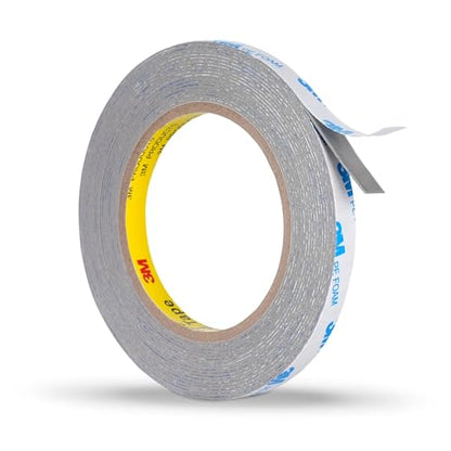 3M Double Sided Foam Tape 0.39in x 20Ft Removable No Damge Wall Tape - color: Grey, size: Width: 0.39''