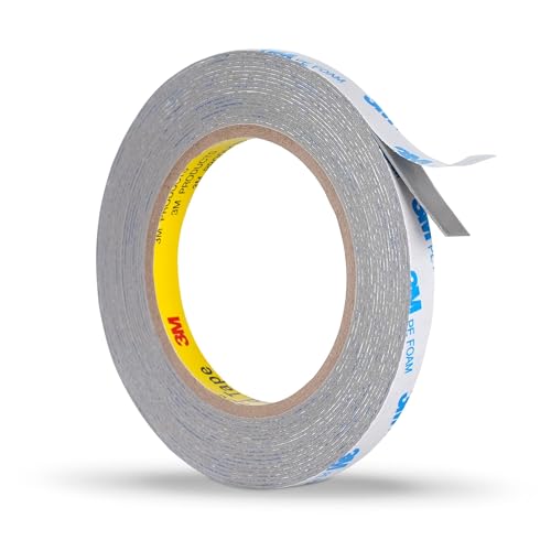 3M Double Sided Foam Tape 0.39in x 20Ft Removable No Damge Wall Tape - color: Grey, size: Width: 0.39''