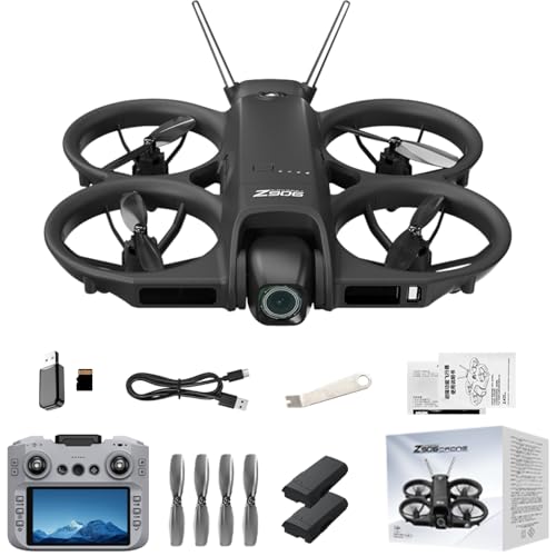 Drone with HD Camera & 4.3 Inch Screen Remote, 3-Sided Obstacle Avoidance, WiFi FPV Quadcopter Altitude Hold Headless Mode & One-Key Return, Mini Portable Drones for Beginners Adults (Black) - color: Black