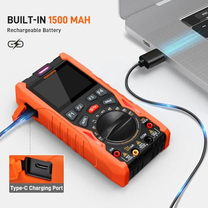GOCHIFIX 3-in-1 Handheld Oscilloscope Multimeter, 12MHz 50MSa/s Lab - color: Orange & Black