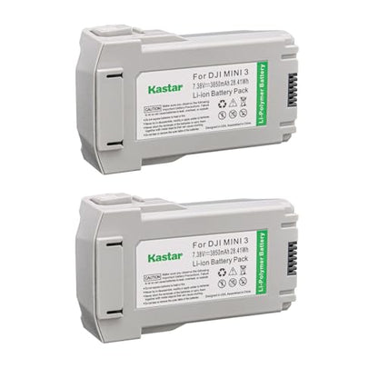 Kastar 2-Pack Battery Plus 7.38V 3850mAh 28.41Wh Replacement for DJI Intelligent Flight Mini 3 Drone, Mini 3 Pro Drone, Mini 4 Pro Camera Drone - size: 2-PACK