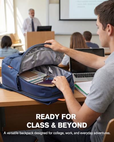 Tolaccea 30L Travel Laptop Backpack TSA Carry-On for Business Trips Commute - color: Navy