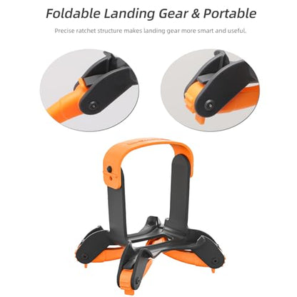 CAPART Foldable Landing Gear for DJI Avata 2 Drone, Quick Release Extension Leg Landing Skids (Grey)
