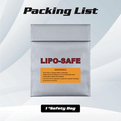 CNHL Lipo Safe Bag Fireproof Explosionproof Safe Bag(9x7in)