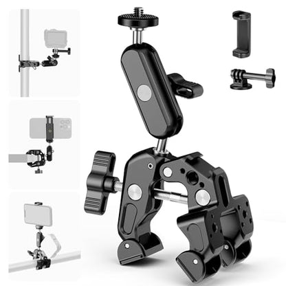 NEEWER Super Clamp with 3" Dual Ballhead Magic Arm Camera Phone Mount, ST88 - style: ST88