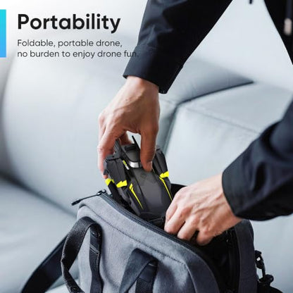 Drone with Camera-Drone for Kids with Cool Lights & 2 Batteries - color: Black and Gray