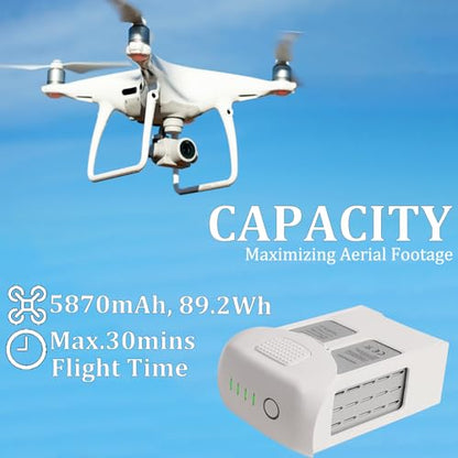 Phantom 4 Battery, 5870mAh-15.2V Intelligent Flight Drone Battery Replacement for DJI Phantom 4 Standard/Pro/RTK/Advanced/Pro v2.0 - color: 1 Pack