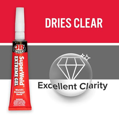 J-B Weld Superglue Gel 15g 2 Pack - SuperWeld Extreme Gel - size: 15g Gel - 2 Pack