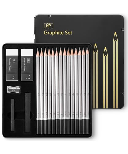 Mr. Pen- Drawing Sketching Pencil Set, 19 pcs, Graphite Pencils (10B-6H) - size: 19 Count