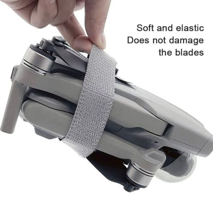 GetZget® Universal Props Holder Belt Compatible with Dji Mini 2, 3, 4 Pro/Mavic 2 Pro, Air 2s, Air 3, 3 pro & Classic Propeller Protector Vel-cro Holder Strap Accessories, Light Grey, Medium