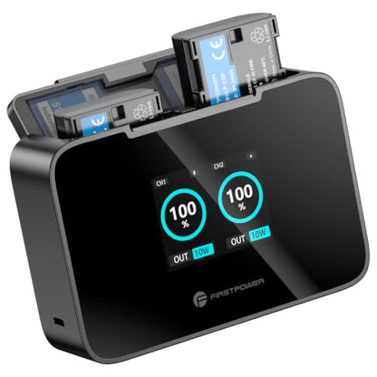 FirstPower LP-E6P Battery and 20W Dual Fast Charger for Canon Cameras