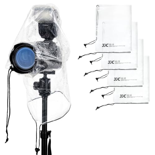 4PCS Clear Camera Rain Cover w Flash for Camera + Lens up to 6.3"x9.8"(DXL) - color: (4Pack)for Camera w Flash