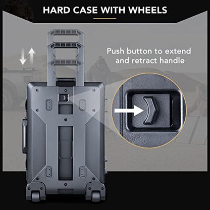 Lykus HC-5230 Hard Case with Wheels and Foam, Inner Size 19.09*12.68*12.6in - size: HC-5230