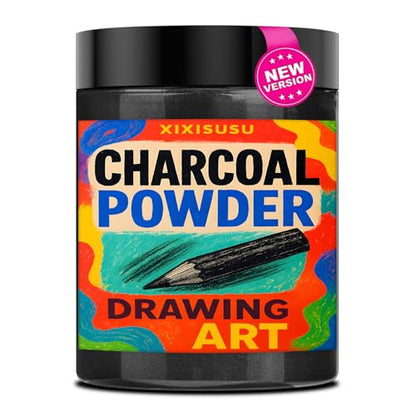 Charcoal Powder for Drawing & Art - Ideal for Sketching, Shading & Blending - Professional Artist Grade (4 Ounces)