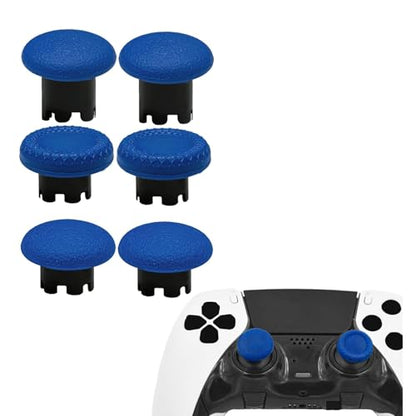 6-in-1 Interchangeable Thumbstick Caps for PS5 DualSense Edge Controller,Swappable Thumbsticks for PS5 Dualsense Controller, Thumbsticks Joysticks Kits Replacement for PS5 Dualsense Controller(Blue) - color: Blue
