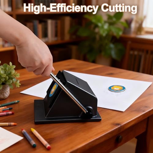 Happizza 2.28in Button Paper Cutter, 58mm Pin Button Cutter Circle Graphic Punch for Button Maker Machine,Photo Machine,Artpaper,Scrapboard Cutting - size: 58mm-Round