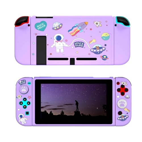 ECHZOVE Case for Nintendo Switch, Soft TPU Protective Cover, Purple - color: Purple
