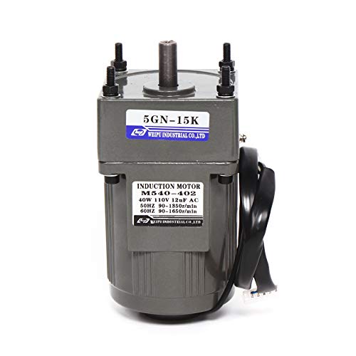 0-90RPM 40W 15K Variable Speed Gear Reduction Motor with Speed Controller - color: 15K 40W