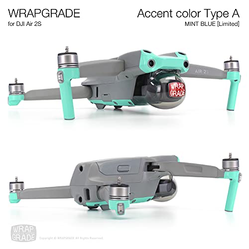 Wrapgrade Skin Compatible with DJI Air 2S | Accent Color A (Mint Blue) - color: Mint Blue