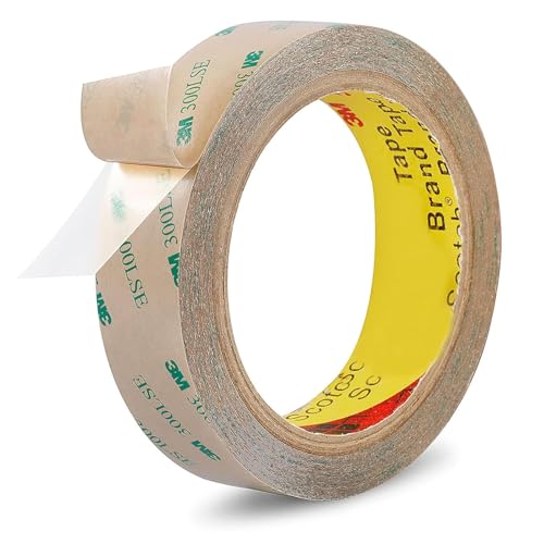 3M 300LSE Double Side Tape Heavy Duty 36ft, Clear Mounting Tape Adhesive Strips for Art Craft Scrapbook - size: 1in x 36ft