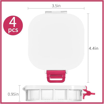 Yeaqee 4 Pcs Airtight Paint Palette with Lid, 16 Wells Stay Wet, Red - color: Red