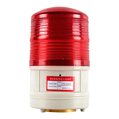 Strobe Beacon Warning Light Battery Flashing Lights with 89dB Alarm Sound LED Red Magnetic Strobe Light for Site, Road Construction Safety Warning
