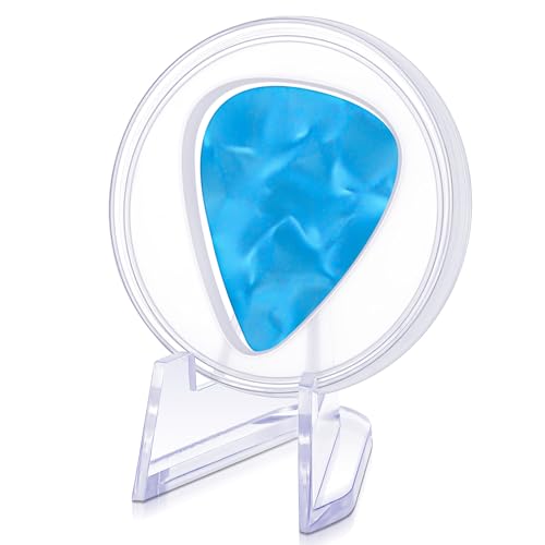 Funnymoom 1 Pcs Guitar Pick Display Case Acrylic with Stand, Clear - color: Clear