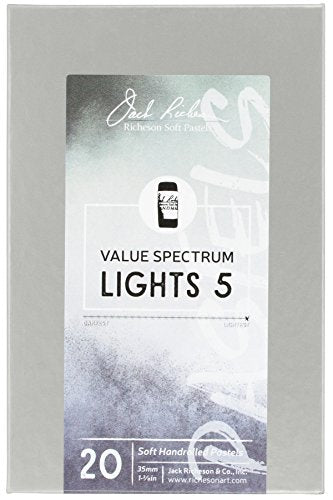 Jack Richeson 422924 Hand Rolled Soft Pastels Value Spectrum : Lights 5 (20 Piece)