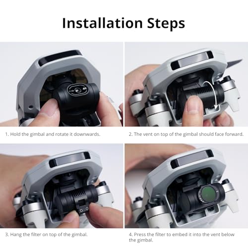 Potensic ND Filter Compatible with Atom 2 Drone, Only for F1.8 Aperture, ND2 to ND 32, 5 Stops Adjustment, Drone Lens Accessory