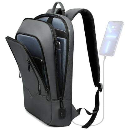 hk Backpack for Men Business Slim Laptop Bag - color: Dark Grey, size: 15.6 Inch