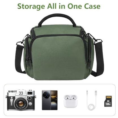 Ainiv DSLR Camera Bag, Large Waterproof Anti-Shock SLR Camera Case, Green - color: Green