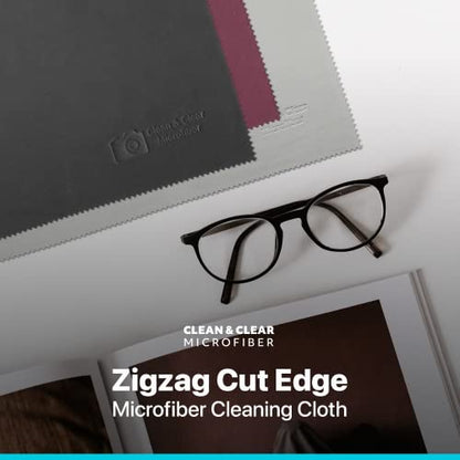 Clean & Clear Microfiber LARGE [6 Pack] ULTRA PREMIUM QUALITY Lens Cleaning Cloths - Camera Lens, Glasses, Screens, and all Lens.