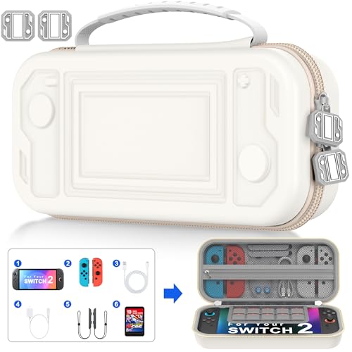Spican Switch 2 Case Compatible with Nintendo Switch 2 (2025) and Switch/OLED, Switch Travel Carrying Case Hard Shell Protective for Nintendo 3DS & 2DS Games - size: Case Only