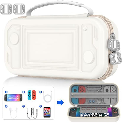 Spican Switch 2 Case Compatible with Nintendo Switch 2 (2025) and Switch/OLED, Switch Travel Carrying Case Hard Shell Protective for Nintendo 3DS & 2DS Games - size: Case Only