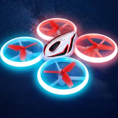 Veeniix RC Drone for Kids Anti-Collision Quadcopter LED Light Red - color: Red
