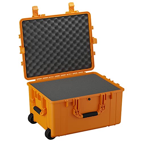 Condition 1 25" Large Rolling Hard Travel Storage Case, Model 286, Orange - color: Orange