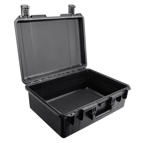 Eylar 21" Intact Premium Series Large Camera Hard Case, IP67 Waterproof Dustproof Crushproof, Lockable, Customizable Pluck Foam, Protective Carrying Case for Cameras, Lenses, Drones, Gear (Black)