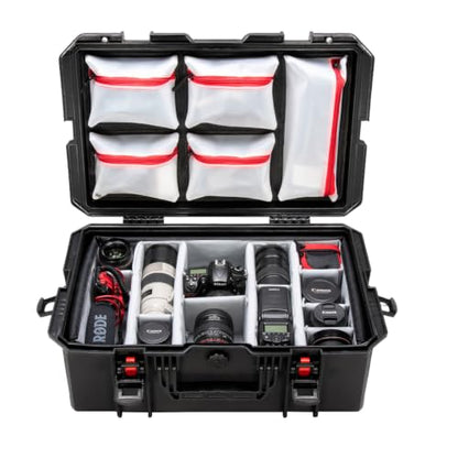 Eylar 21.6" Intact Series Carry-On Hard Camera Case with Adjustable Padded Divider and Lid Organizer, IP67 Waterproof Dustproof Crushproof, Lockable