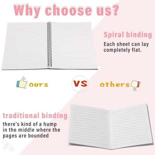 Fuutreo 6 Pack Spiral Notebook 10.5x7.45 Notebook,Soft Color,Pastel - color: Soft Color