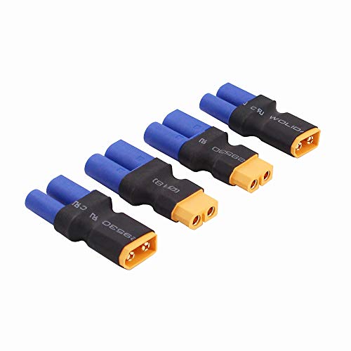 4pcs No Wires Connector: XT60 XT-60 to EC5 Male Female Connector Adapter(C154-4)