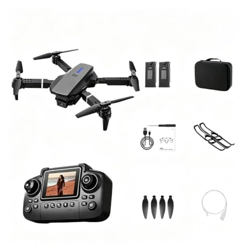 E88max Drone with Screen Controller for Beginners, Foldable Mini Drone.