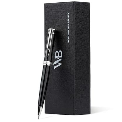Wordsworth & Black Luxury Metal Mechanical Pencil 0.7mm for Writing, Black - color: Black Chrome