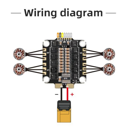 HGLRC 60A V2 6S BLS 2-6S M3 4IN1 ESC, Supports DShot600/300 Digital Protocols for FPV Racing Drone